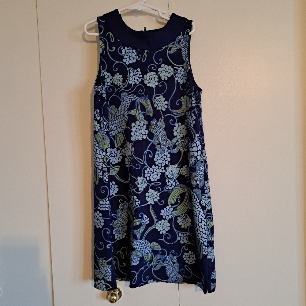 Lilly Pulitzer girls size 10 Don't Be Koi shift blue green NWOT